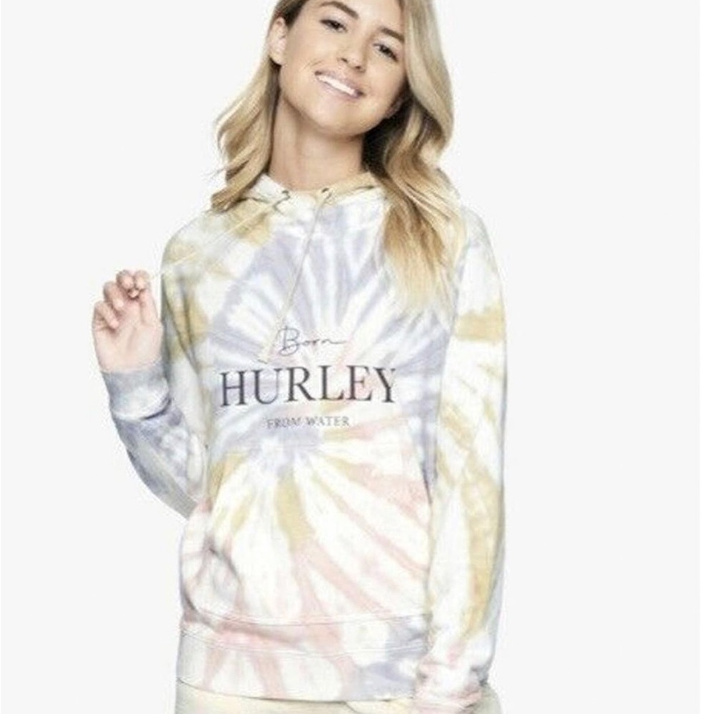 Born Hurley From Water Neutral Tie Dye Hoodie Size Small